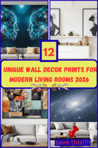 Read more about the article 12 amazing & unique wall decor prints for living room Trends of 2026