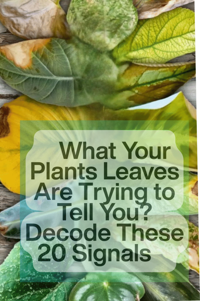 what your plants leaves are trying to tell you
