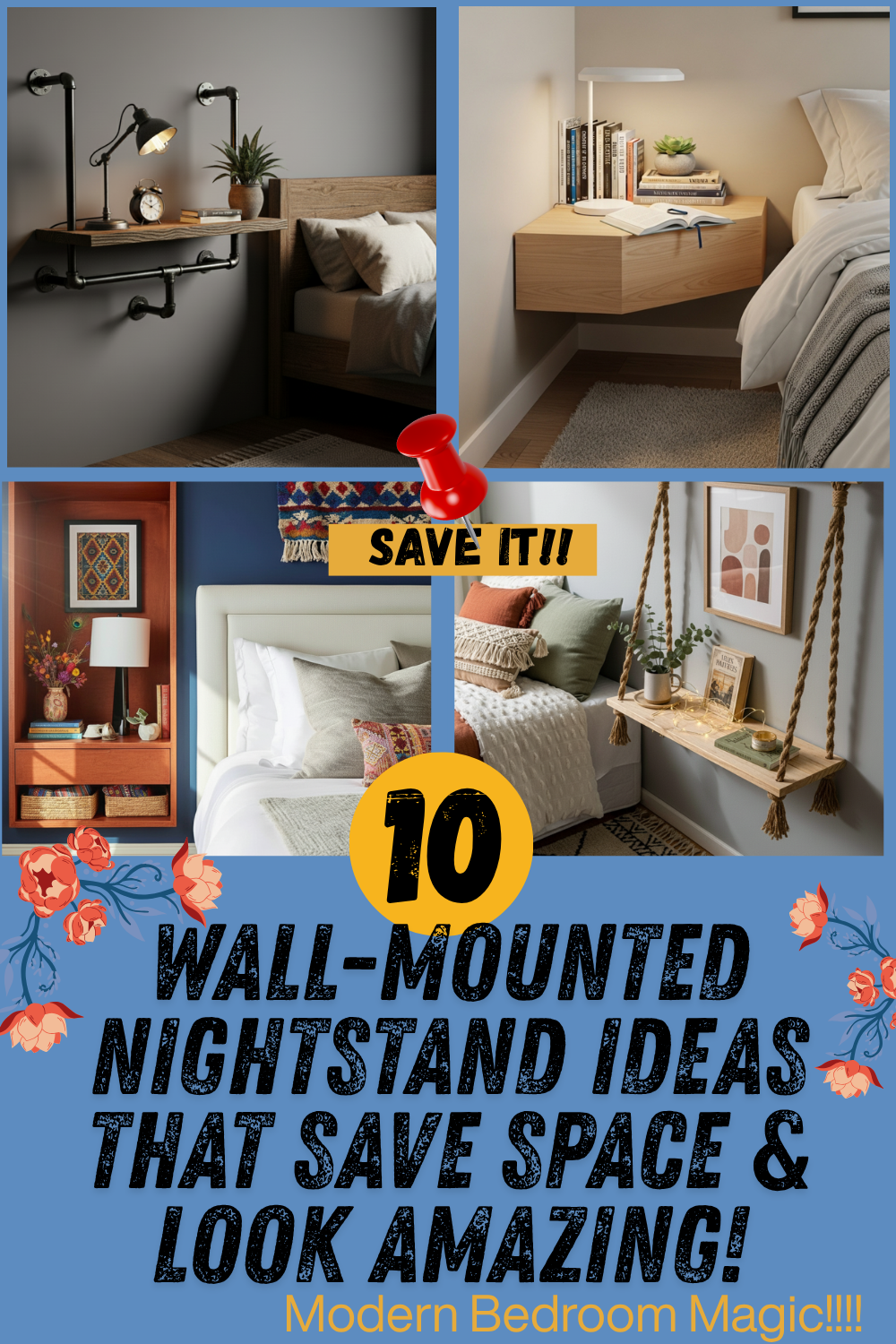 You are currently viewing 10 Stunning Wall-Mounted Nightstand Ideas to Maximize Space with Style