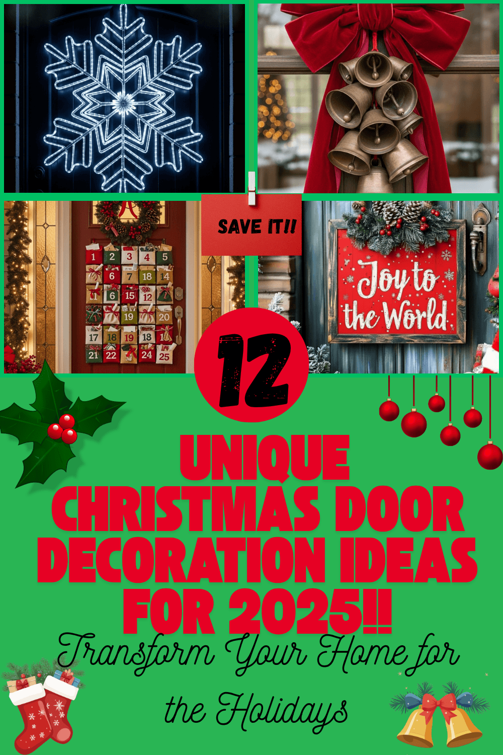 You are currently viewing 12 Unique Christmas Door Decoration Ideas for 2025 (Trendy & Eye-Catching Designs) | savy home